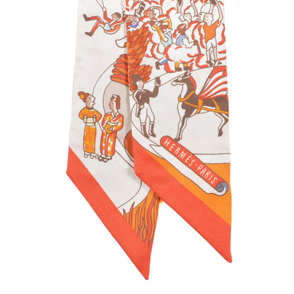 Hermes Silk Exposition Universelle Twilly Orange Ciel Brique 2 of 4