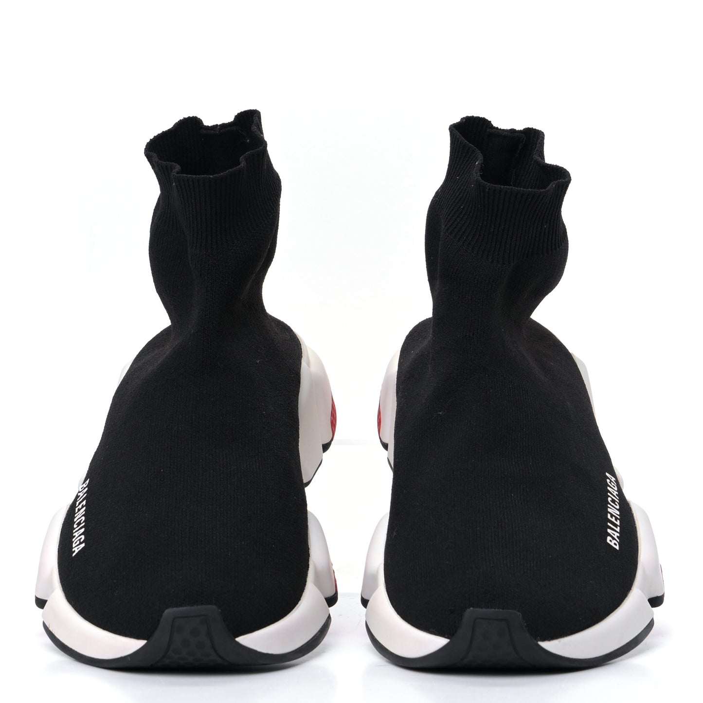 Neoprene Knit Womens Speed Sneakers 40 Black White Red