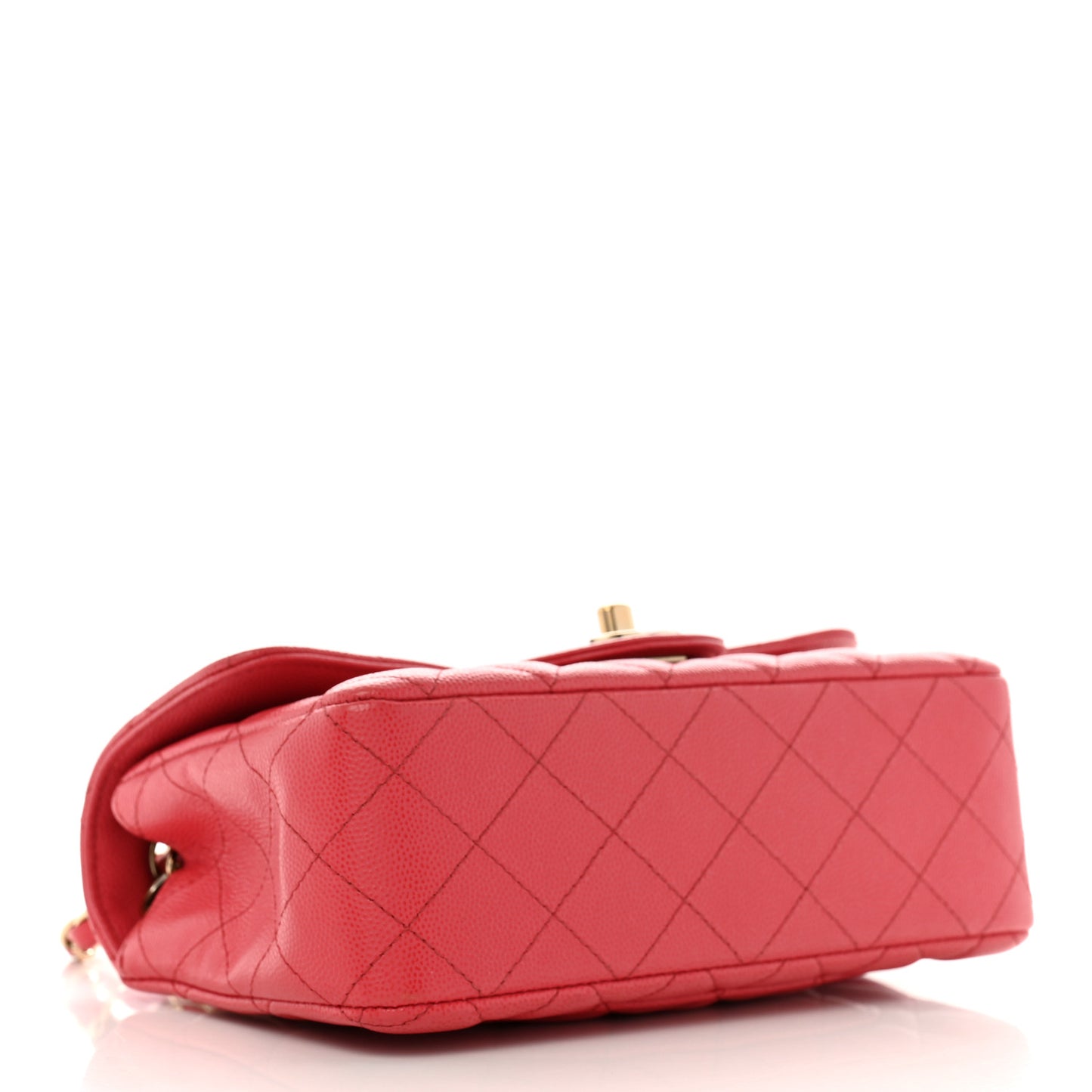 Caviar Quilted Mini Rectangular Flap Dark Pink