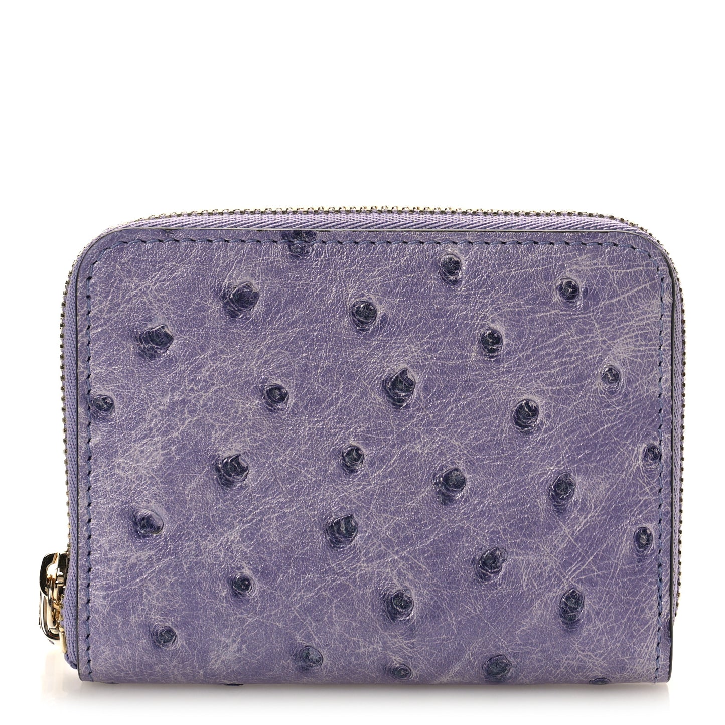 Ostrich Zippy Coin Purse Purple Purple