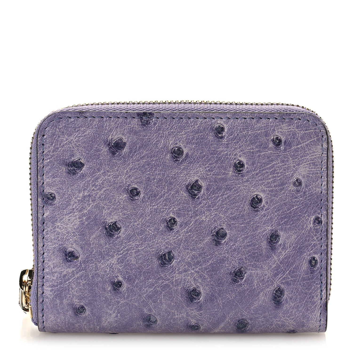 Louis Vuitton Ostrich Zippy Coin Purse Purple Purple 1 of 8