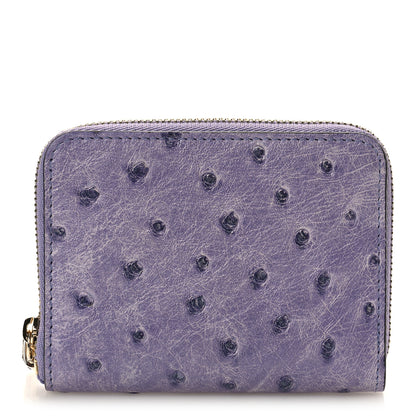 Louis Vuitton Ostrich Zippy Coin Purse Purple Purple 1 of 8