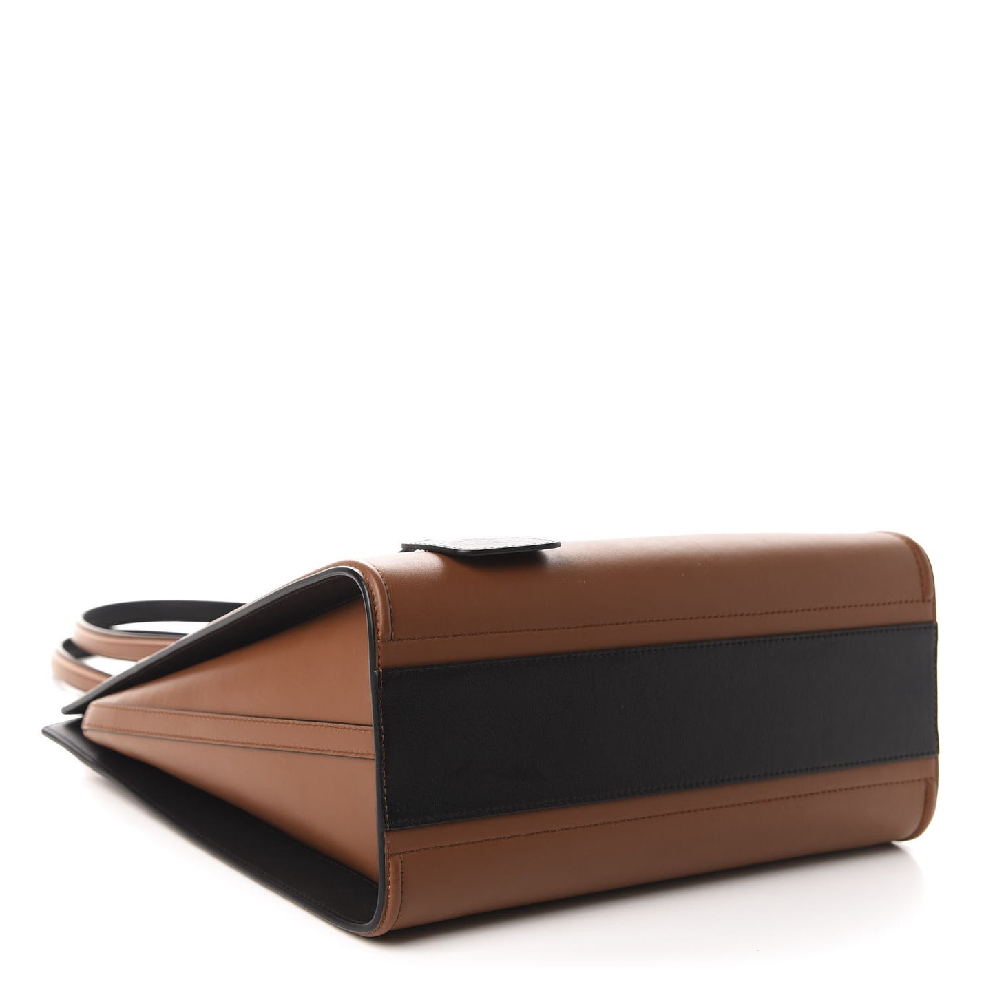 Calfskin The Tall Story Shoulder Bag Brown Black