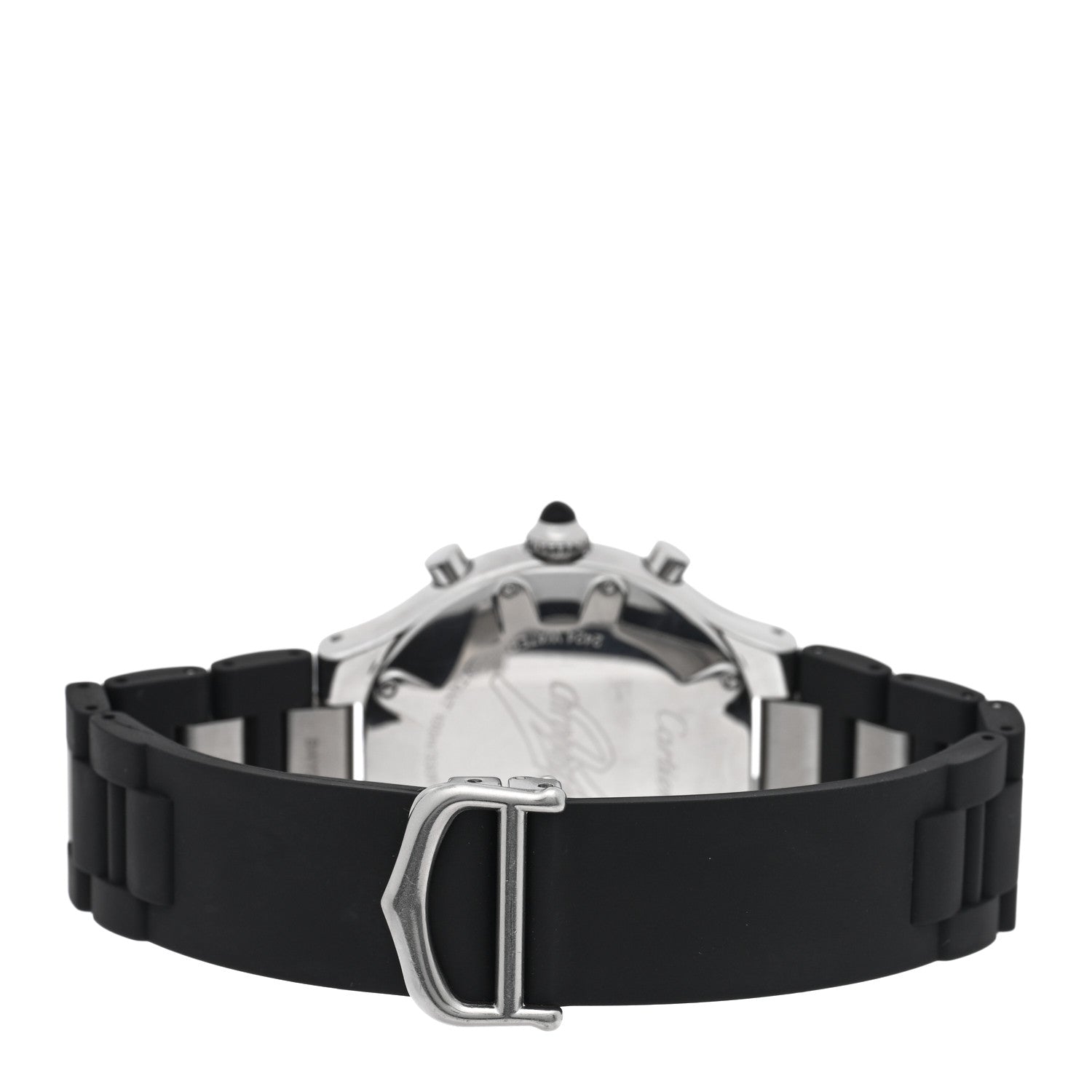 Cartier Stainless Steel Rubber 38mm Must 21 Chronoscaph Quartz Watch Black 3 of 4