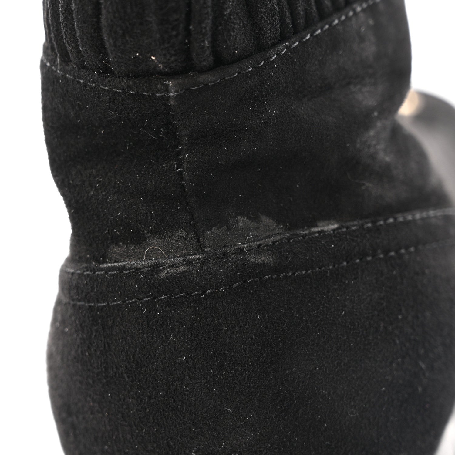 Chanel Suede Quilted Lace Up Combat Boots 38.5 Black 13 of 13