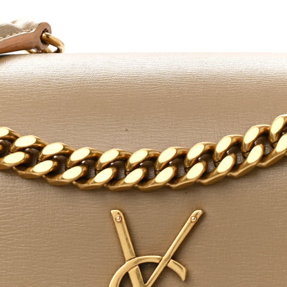 Saint Laurent Calfskin Medium Monogram Sunset Dark Beige 9 of 13
