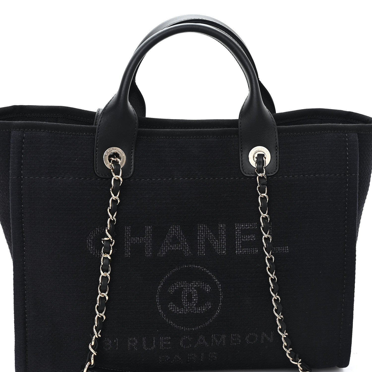 Chanel Mixed Fibers Small Deauville Tote Black 9 of 11