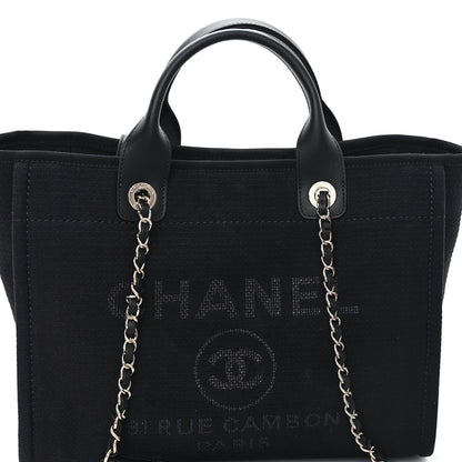 Chanel Mixed Fibers Small Deauville Tote Black 9 of 11
