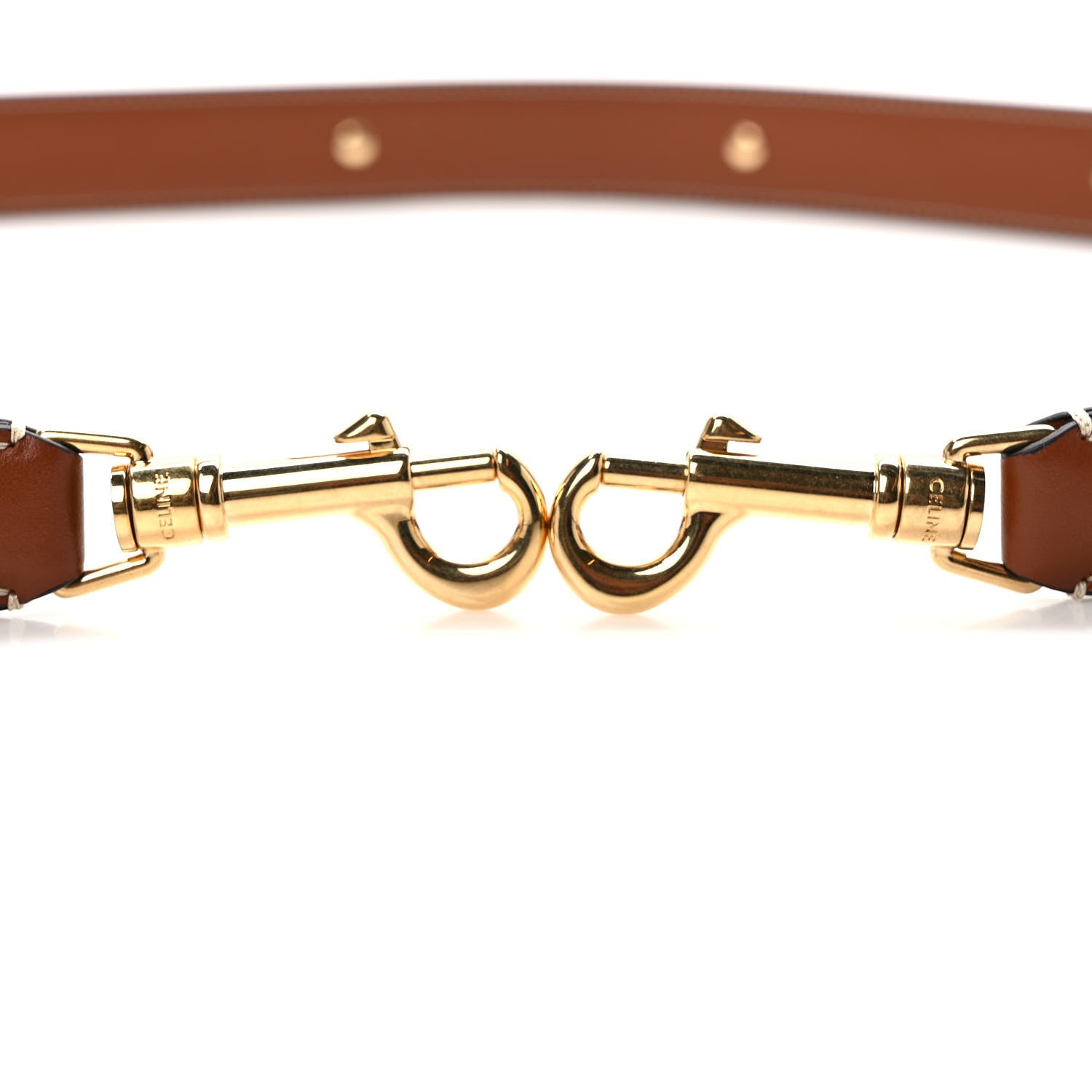 Celine Smooth Calfskin Triopmhe Studs Long Strap Tan 3 of 6