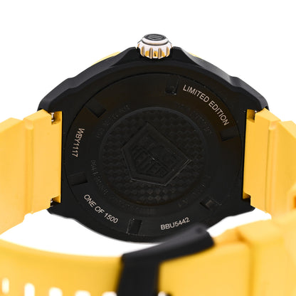 Tag Heuer DLC Stainless Steel Rubber 38mm Formula 1 Solargraph Quartz Watch Black Yellow WBY1117 4 of 5