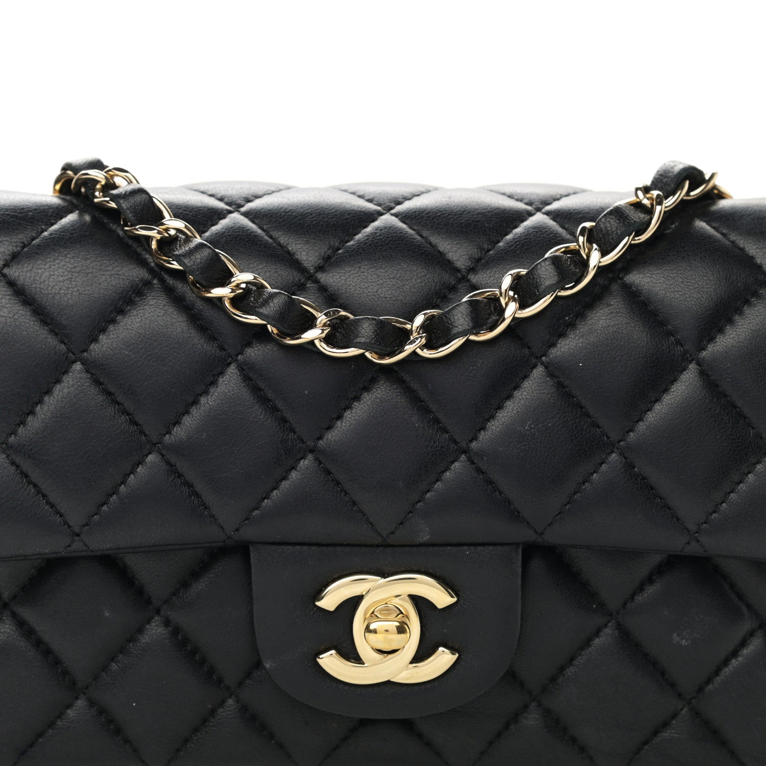 Chanel Lambskin Quilted Mini Rectangular Flap Black 8 of 13