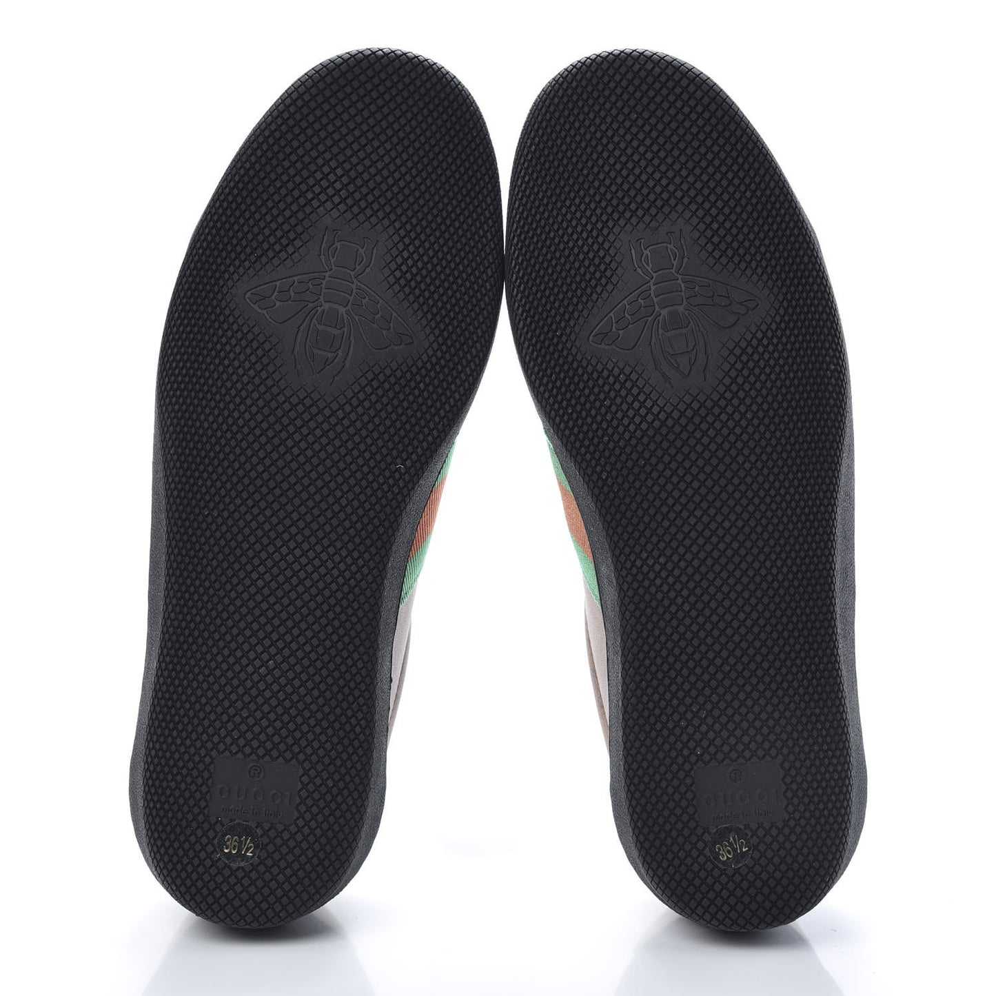 X DAPPER DAN Calfskin Suede GG Micro Monogram Womens G74 Sneakers 36.5 Black Cuir Burro