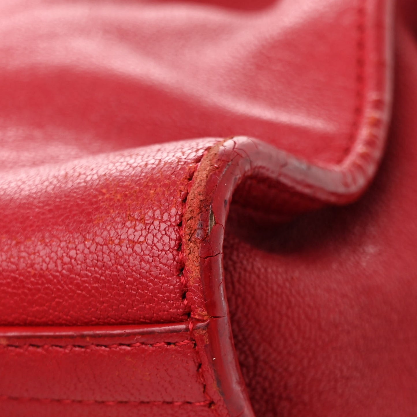 Sheepskin Small Cabas ChYc Rouge Orient