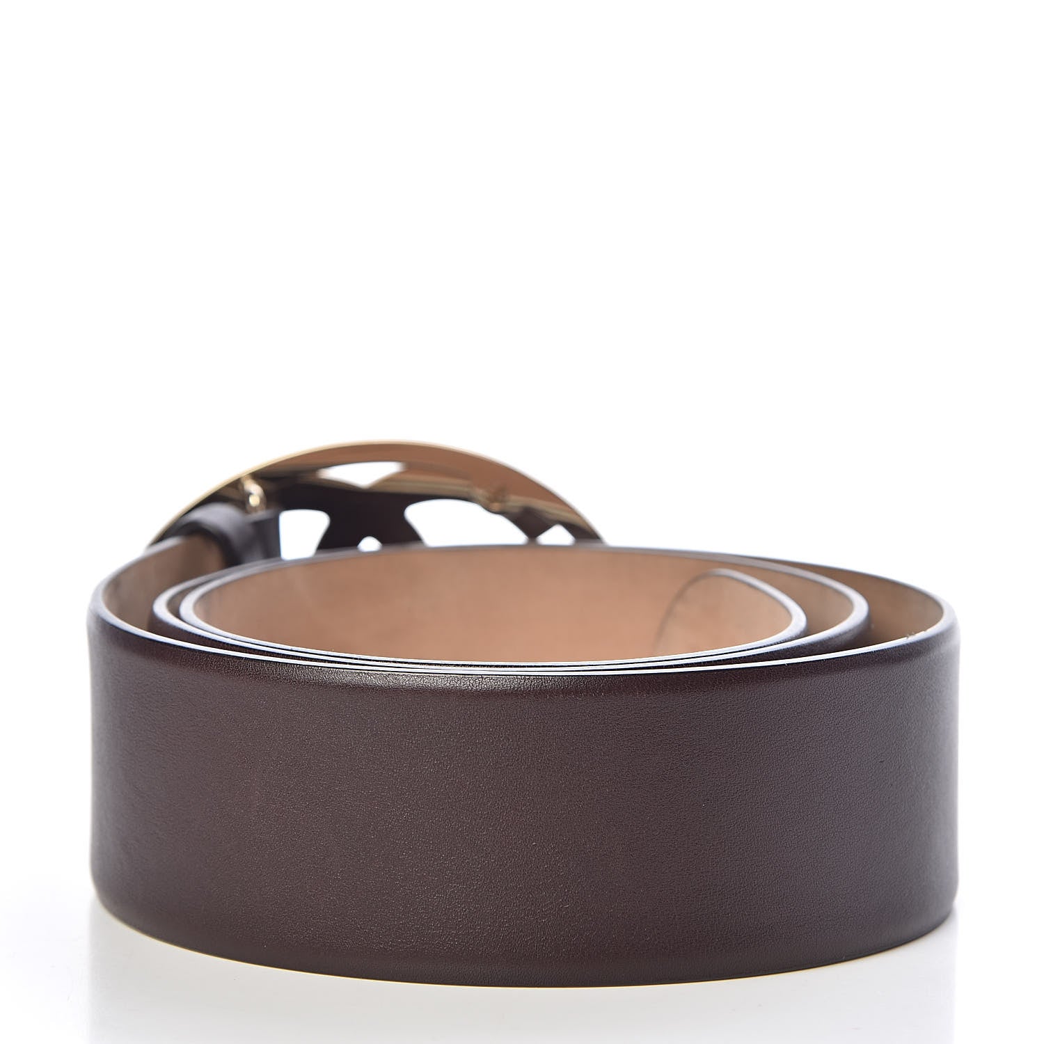 Chanel Calfskin CC Belt 95 38 Dark Brown 3 of 9