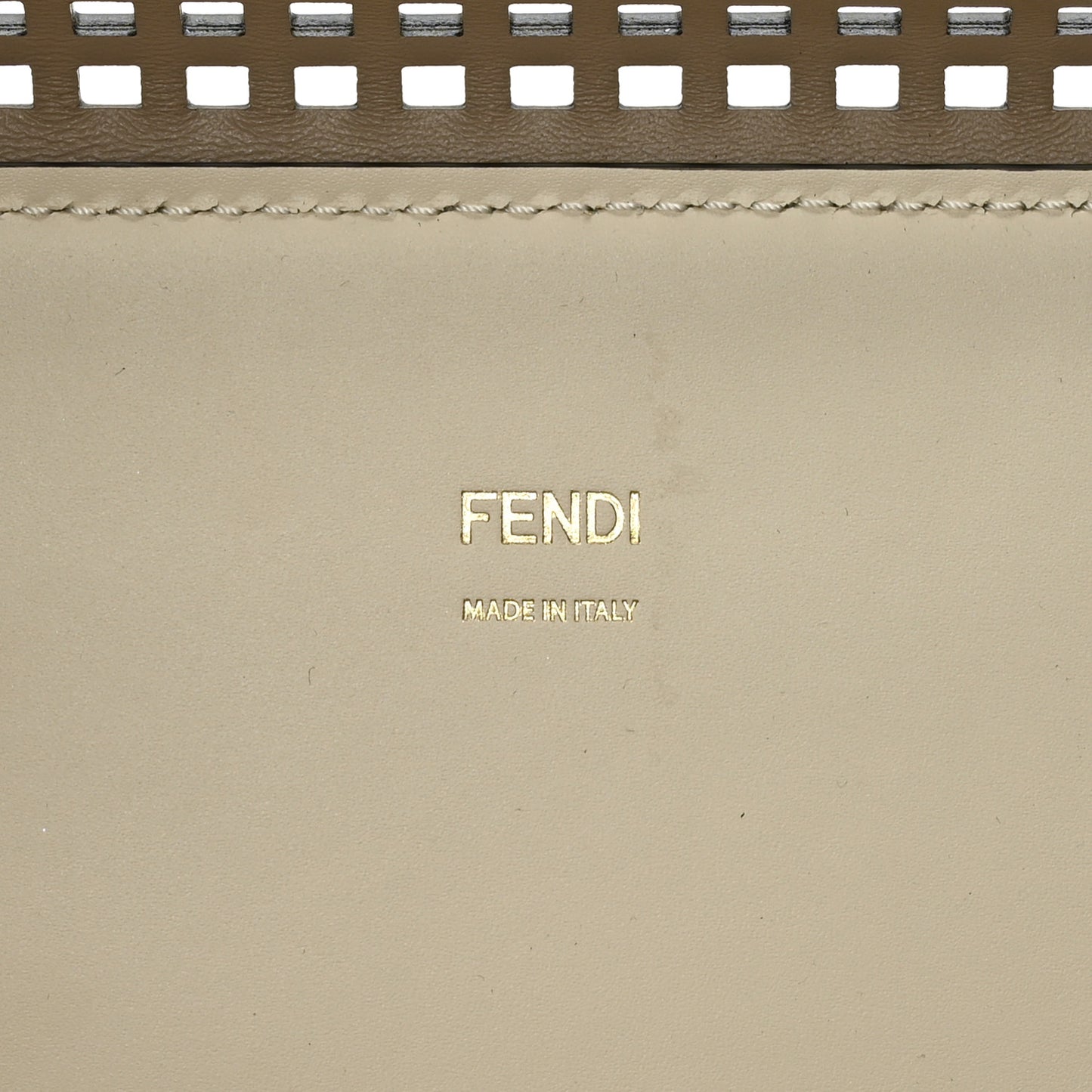 Vitello King Plexiglass Logo Perforated Medium Fendi Sunshine Shopper Tote White Ice Nuvola