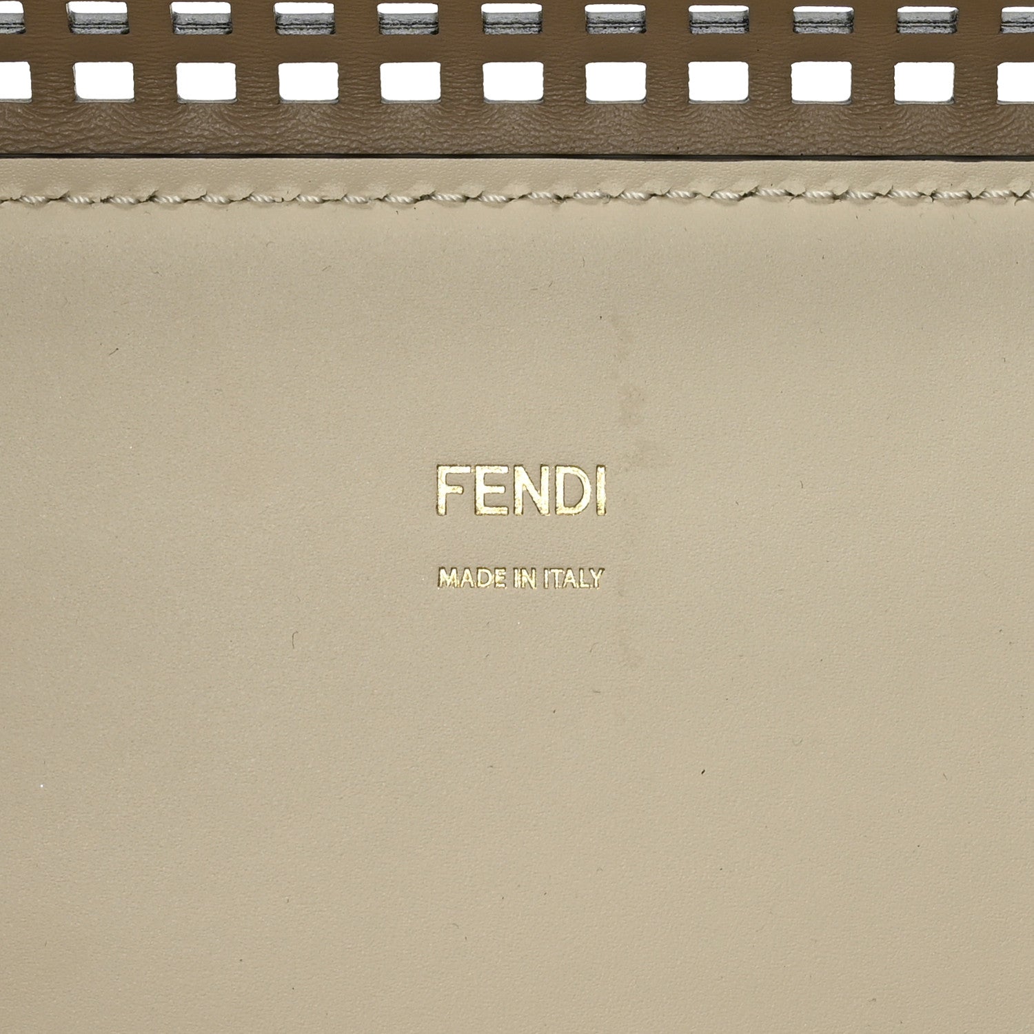 Fendi Vitello King Plexiglass Logo Perforated Medium Fendi Sunshine Shopper Tote White Ice Nuvola 6 of 8