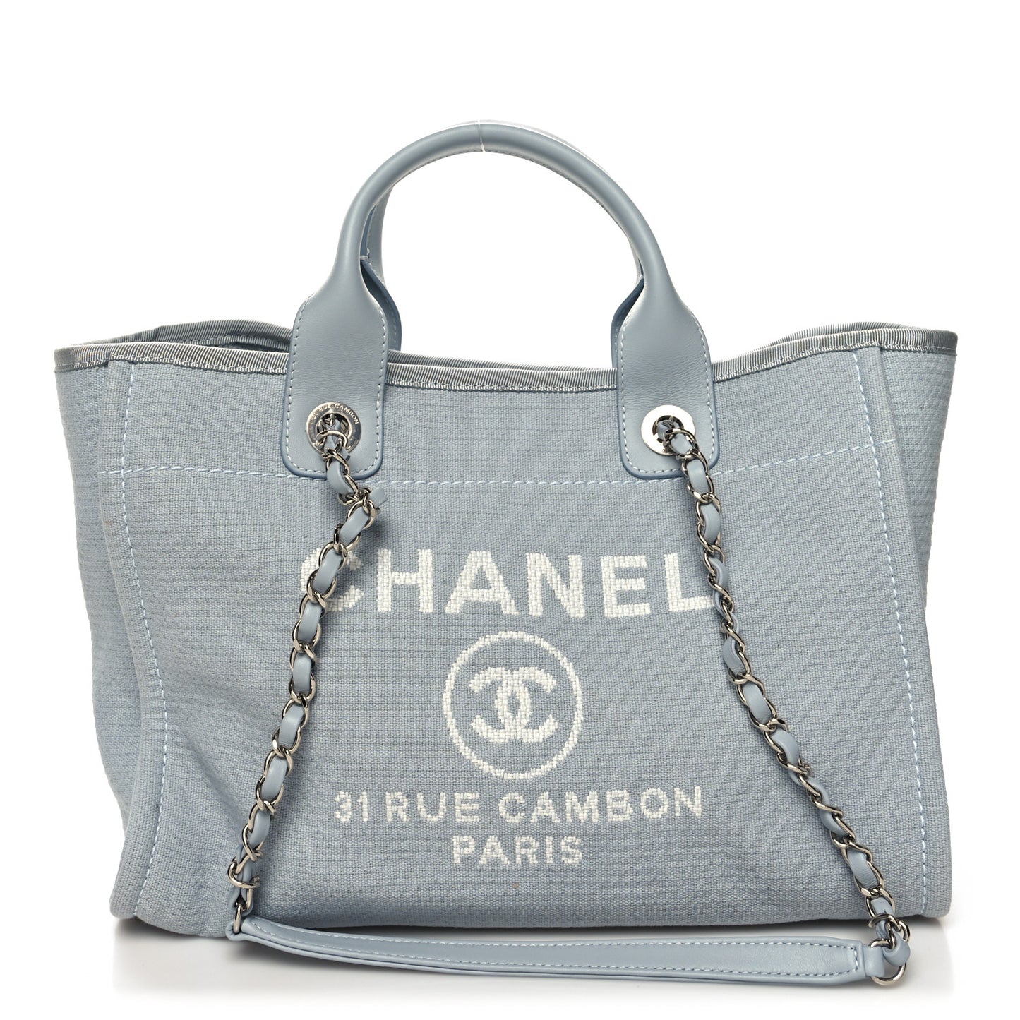 Mixed Fibers Medium Deauville Tote Light Blue