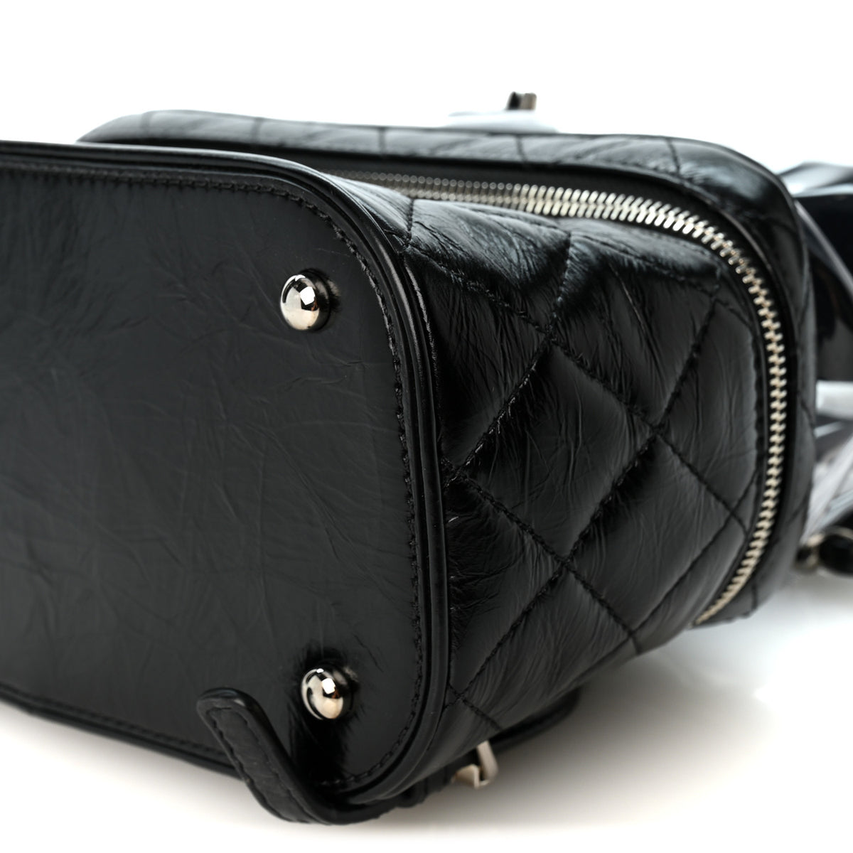 Chanel Crumpled Calfskin PVC Quilted Backpack Black 11 of 11