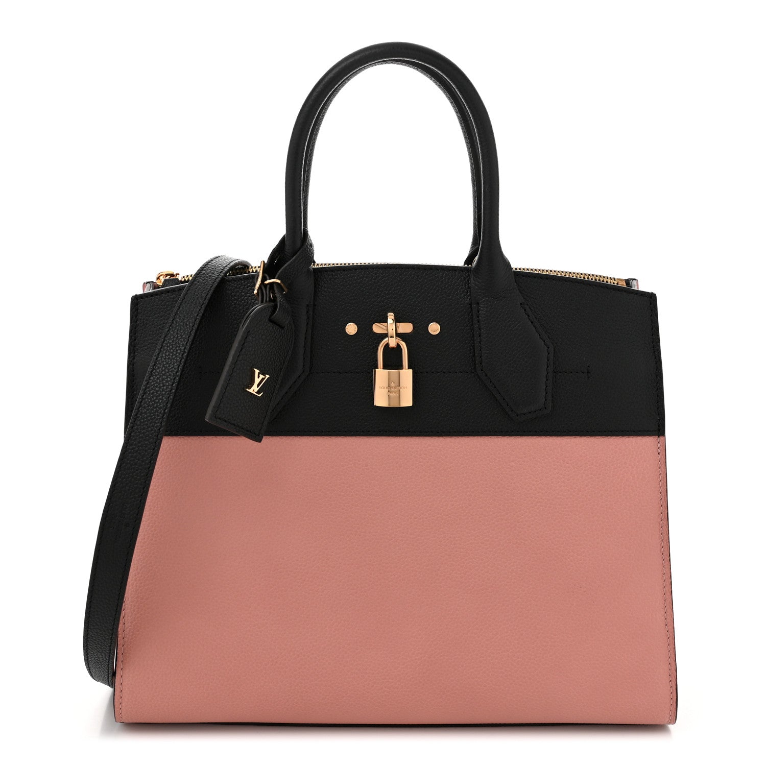 Louis Vuitton Calfskin City Steamer MM Magnolia Black 1 of 9