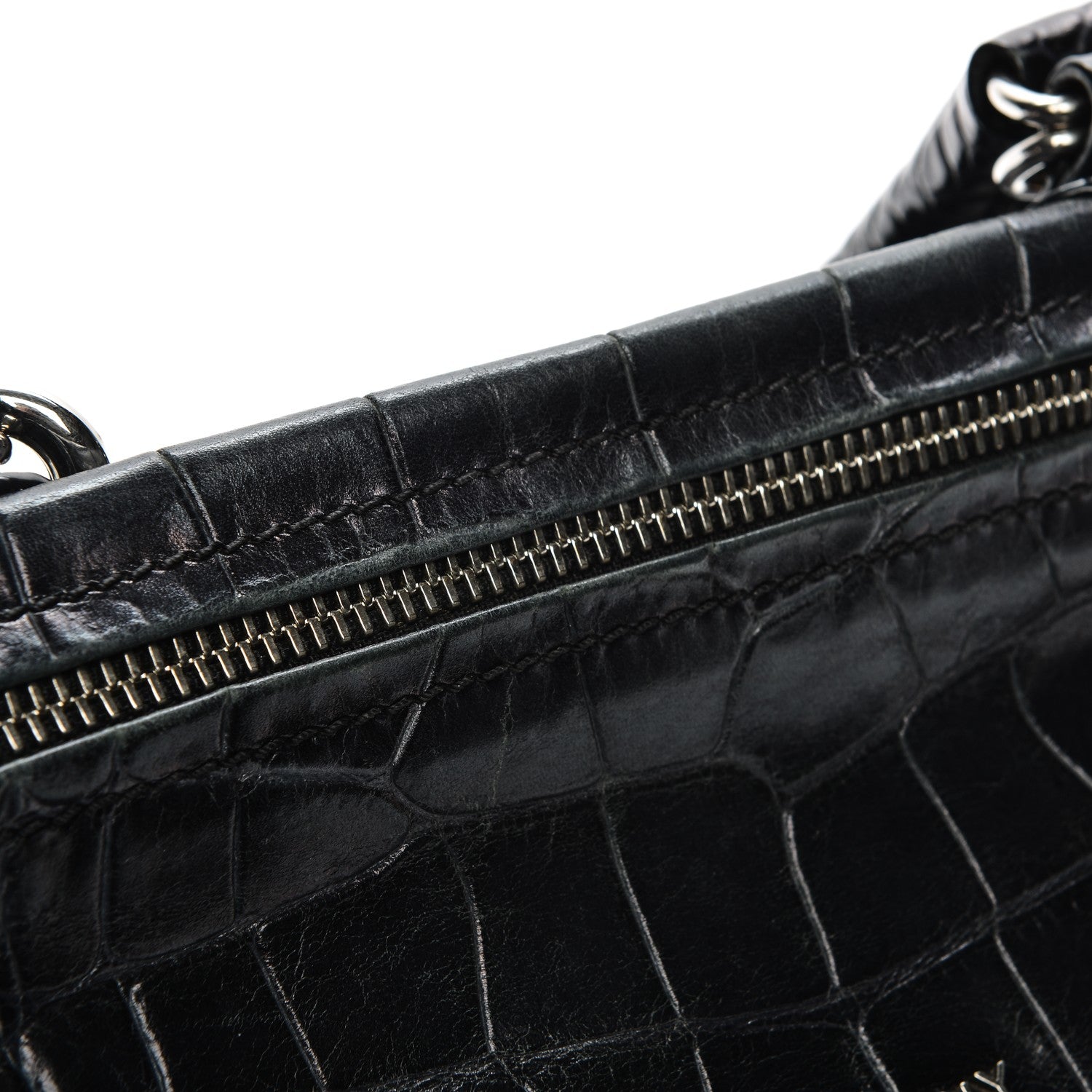 Givenchy Calfskin Crocodile Embossed Small Pandora Black 11 of 13
