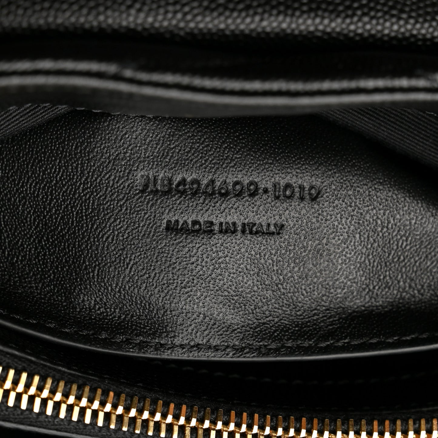 Grain de Poudre Calfskin Y Quilted Monogram Small Loulou Chain Satchel Black