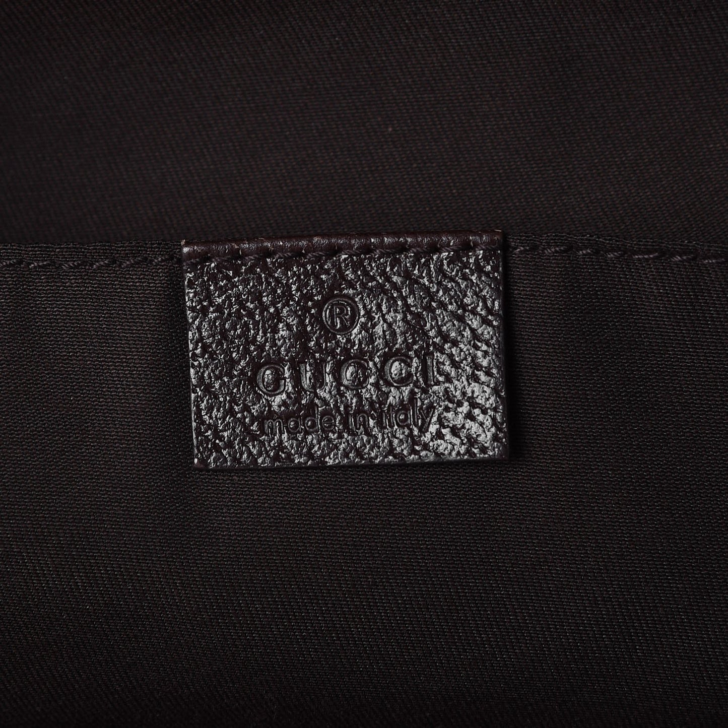 GG Monogram Medium Web Handle Vertical Tote Dark Brown