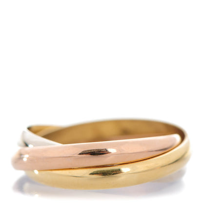 Cartier 18K Pink Yellow White Gold Small Trinity Ring 52 6 1 of 6