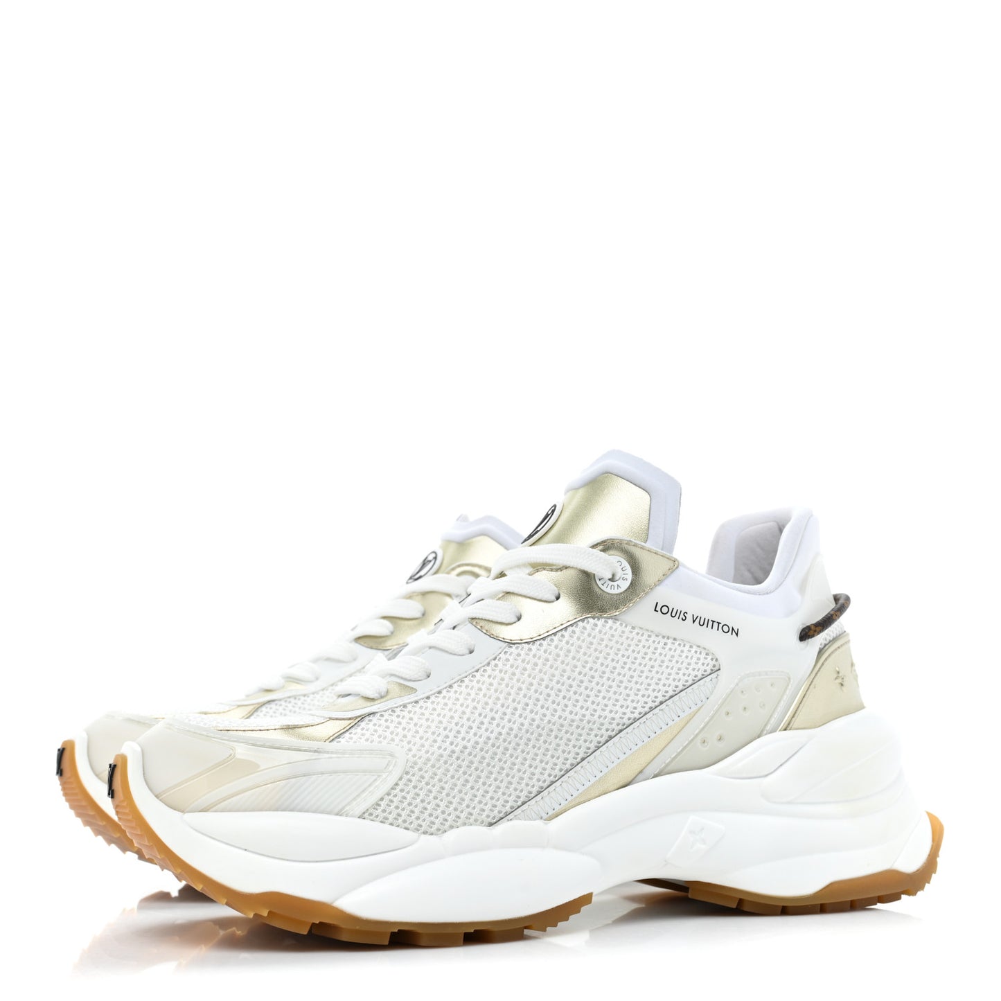 Monogram Calfskin Run 55 Sneakers 40.5 White