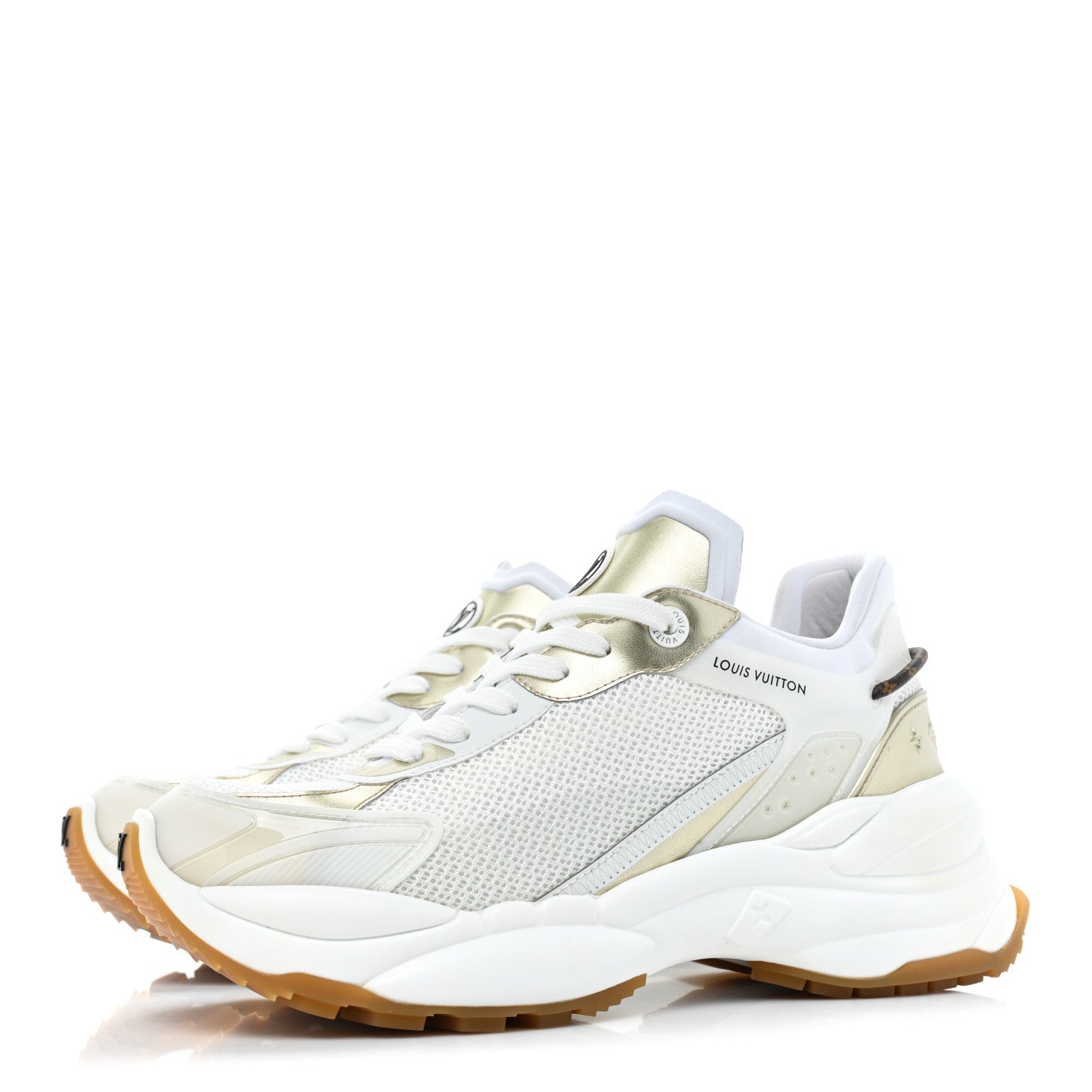 Louis Vuitton Monogram Calfskin Run 55 Sneakers 40.5 White 3 of 9