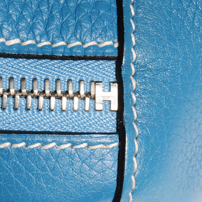 Hermes Taurillon Clemence Lindy 30 Blue Jean 11 of 24