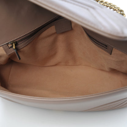 Gucci Calfskin Matelasse Heart Large GG Marmont Shoulder Bag Porcelain Rose 5 of 7