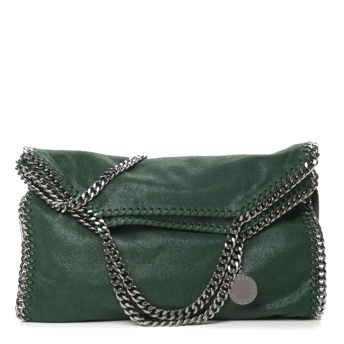 Shaggy Deer Falabella Fold Over Tote Green