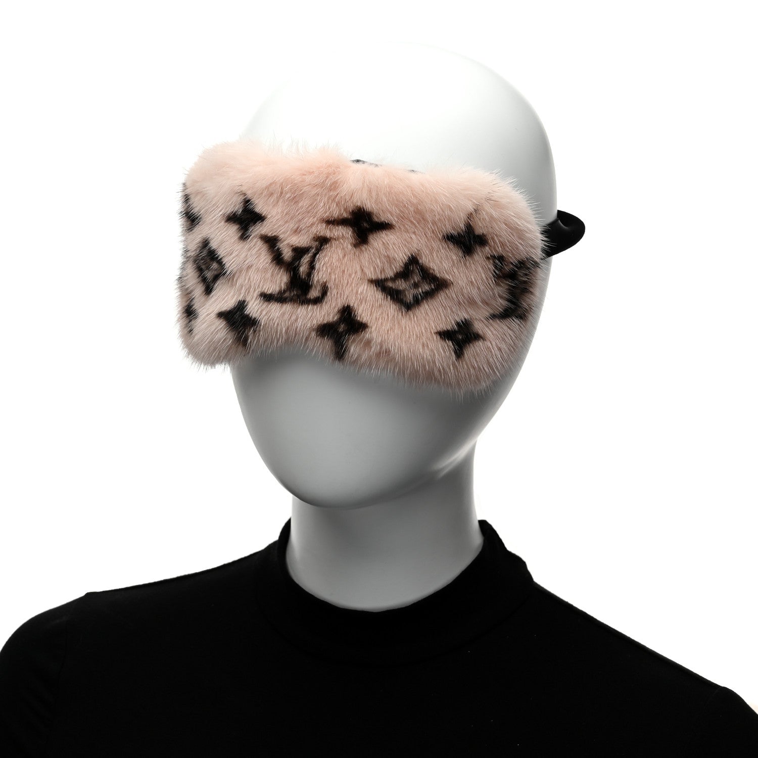 Louis Vuitton Monogram Mink Fur Sleep Mask Light Pink 1778274