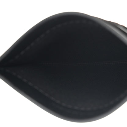 Burberry Soft Grain Calfskin Haymarket Check Izzy Card Case Black 5 of 7