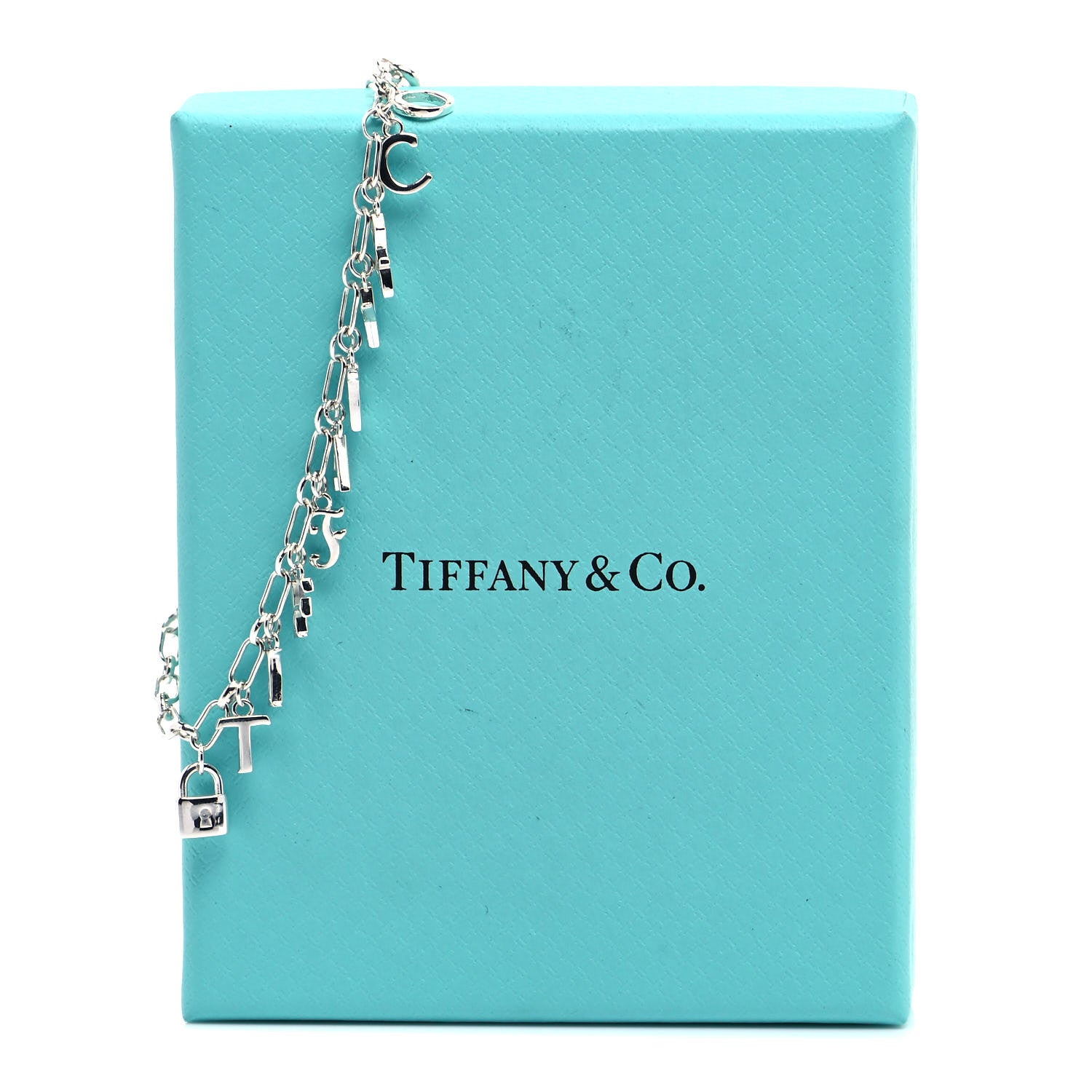 Tiffany Sterling Silver Enamel Love Notes Logo Charm Bracelet Blue 5 of 5