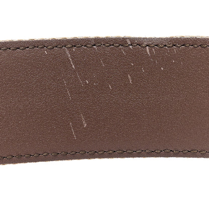 Gucci Monogram Jumbo GG Textured Dollar Calfskin Double G 40mm Belt 85 34 Camel Ebony 5 of 6