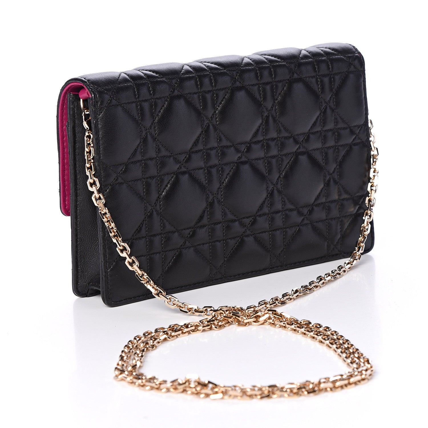 Christian Dior Lambskin Cannage Miss Dior Promenade Pouch Black 2 of 9