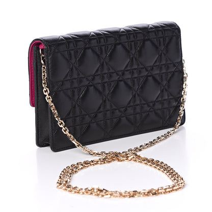 Christian Dior Lambskin Cannage Miss Dior Promenade Pouch Black 2 of 9