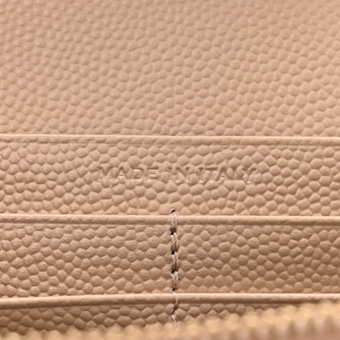 Grain De Poudre Matelasse Chevron Monogram Chain Wallet Dark Beige
