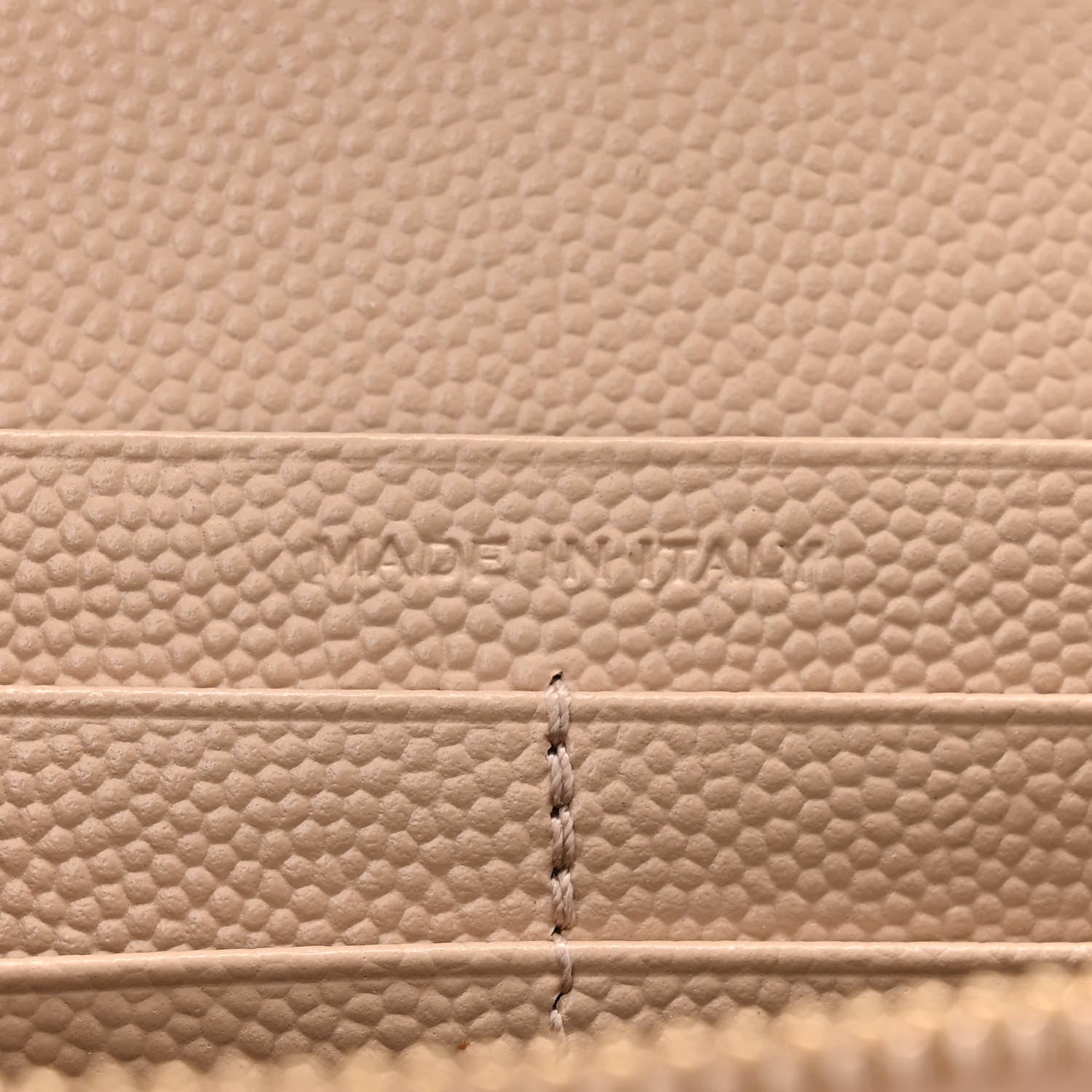 Saint Laurent Grain De Poudre Matelasse Chevron Monogram Chain Wallet Dark Beige 8 of 13