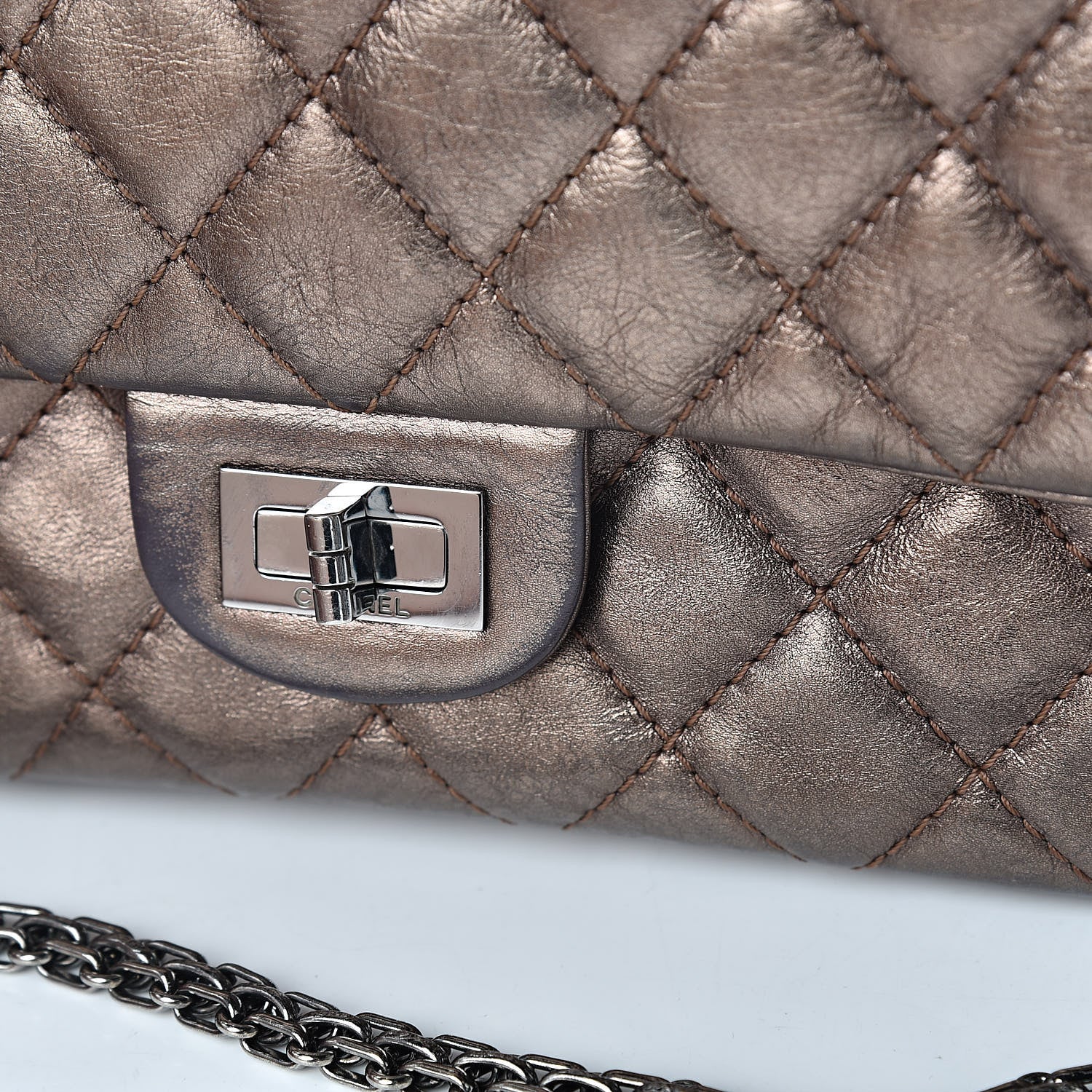 Chanel Metallic Aged Calfskin 2.55 Reissue 226 Flap Bronze 16 of 16