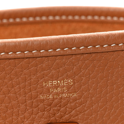 Hermes Taurillon Clemence Evelyne 23 Poche III Gold 6 of 11