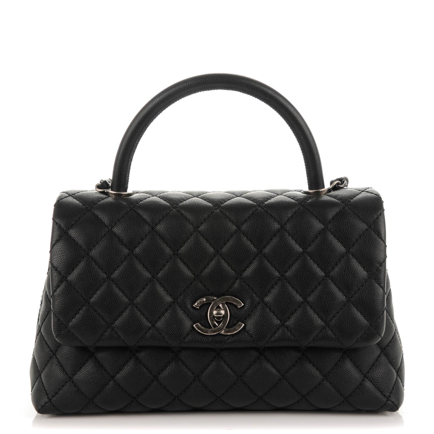 Chanel Caviar Quilted Small Coco Handle Flap Black 1 of 8