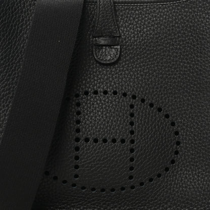 Hermes Taurillon Clemence Evelyne 23 Poche III Black 8 of 10