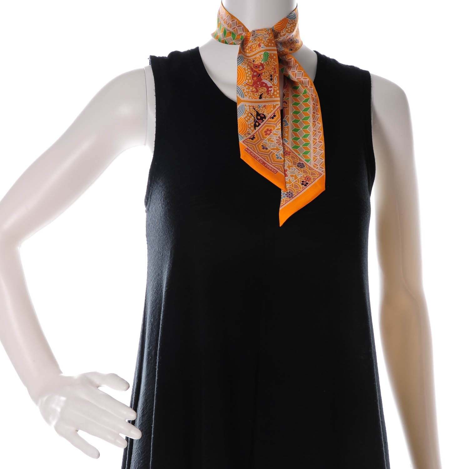 Hermes Silk Collections Imperiales Twilly Bouton D'Or Miel Vert 2 of 5