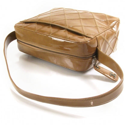 Chanel Patent Leather CC Shoulder Bag Beige 6 of 11