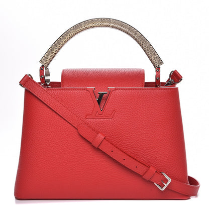Louis Vuitton Taurillon Python Capucines PM Rubis 1 of 8