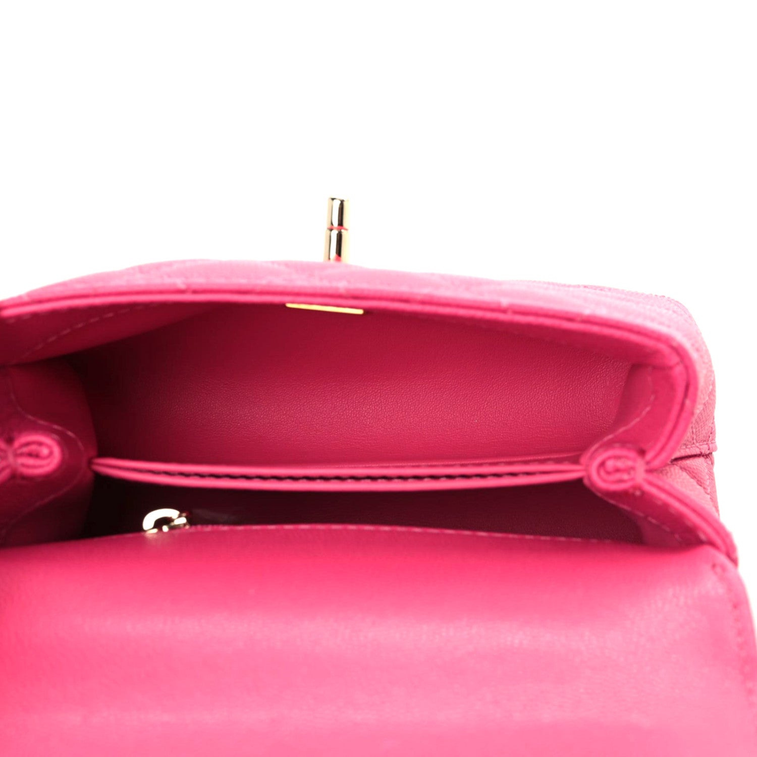 Chanel Caviar Quilted Extra Mini Coco Handle Flap Rose 7 of 10