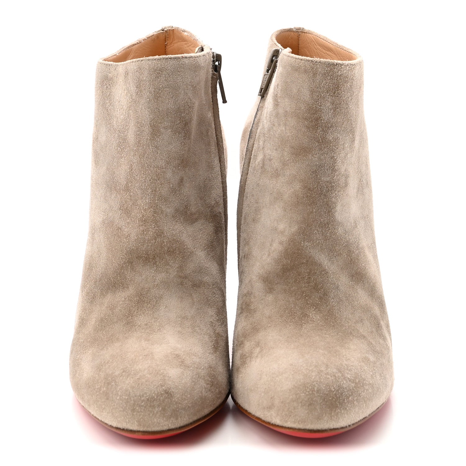 Christian Louboutin Veau Velours Bobsleigh 100 Ankle Boots 40.5 Pierre 3 of 9
