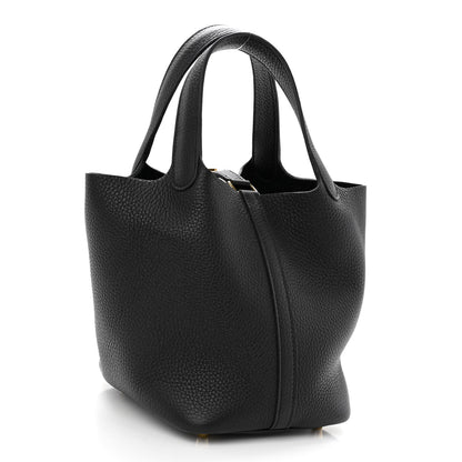 Hermes Taurillon Clemence Picotin Lock 18 PM Black 3 of 10